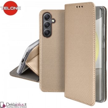 Telone atverčiamas dėklas - auksinės spalvos (Samsung Galaxy S26 Plus) Telone atverčiamas dėklas - auksinės spalvos (Samsung Galaxy S26 Plus)